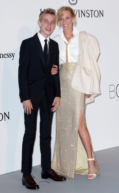 Levon Roan Thurman-Hawke, Uma Thurman, amfAR Gala, Celeb Kids at Cannes Film Festival